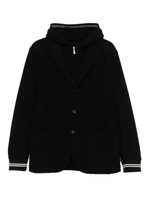 Eleventy hooded buttoned blazer