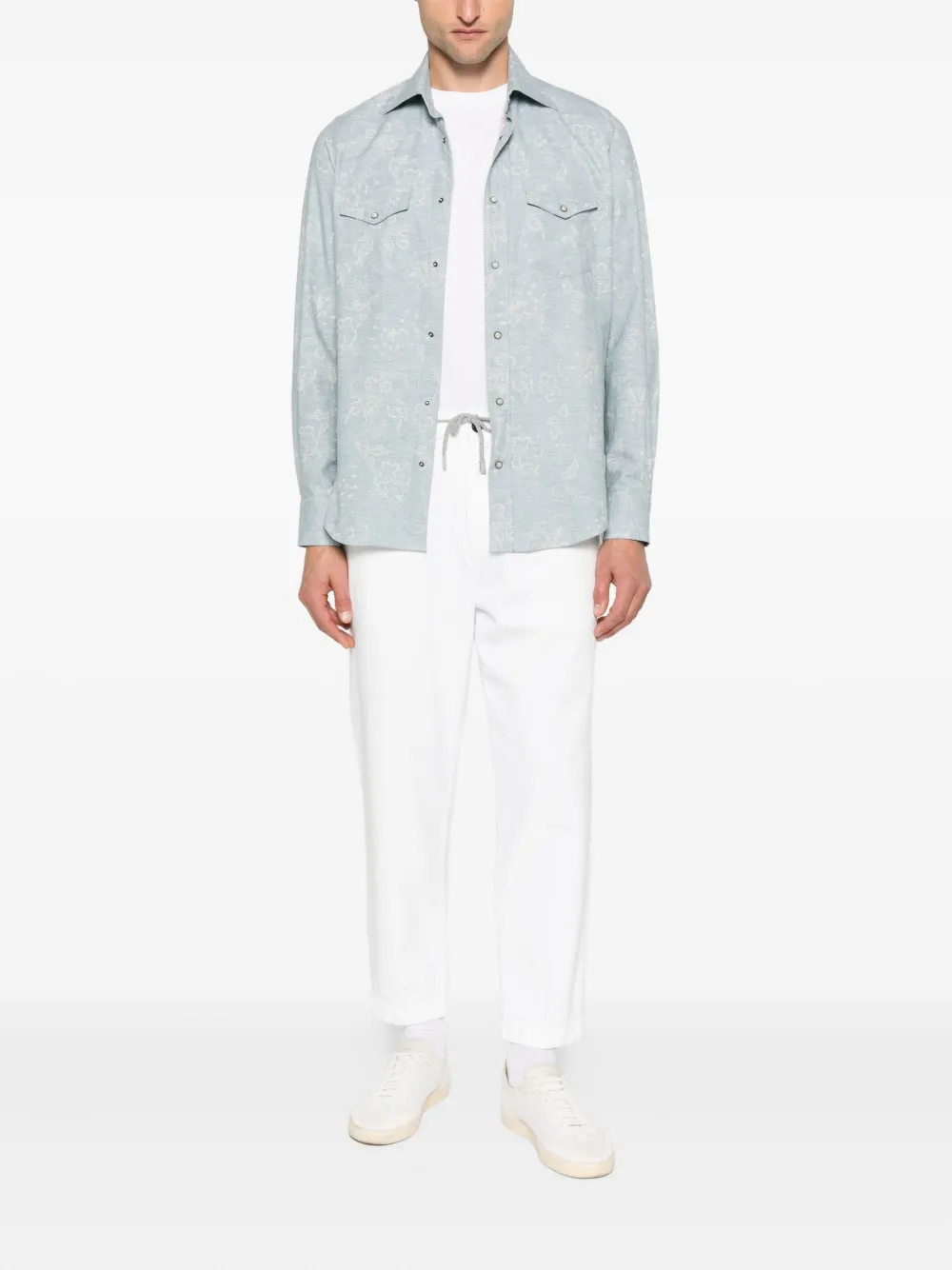 Eleventy drawstring cotton trousers | Tapered Pants | Image 2