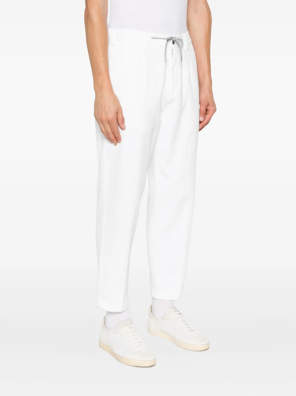 Eleventy Broek met trekkoord Wit