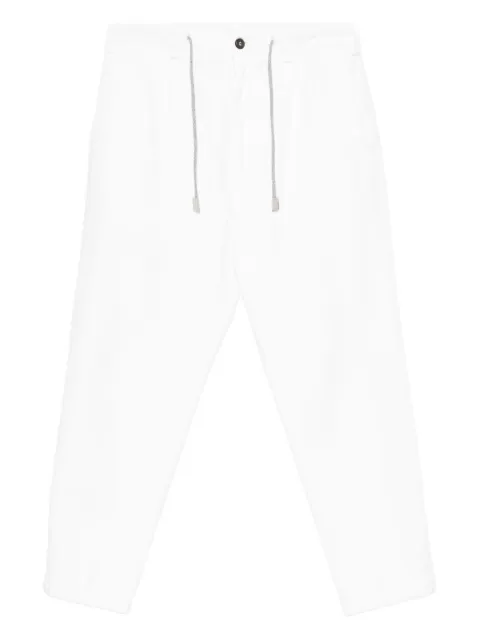 Eleventy Pantaloni in cotone con coulisse