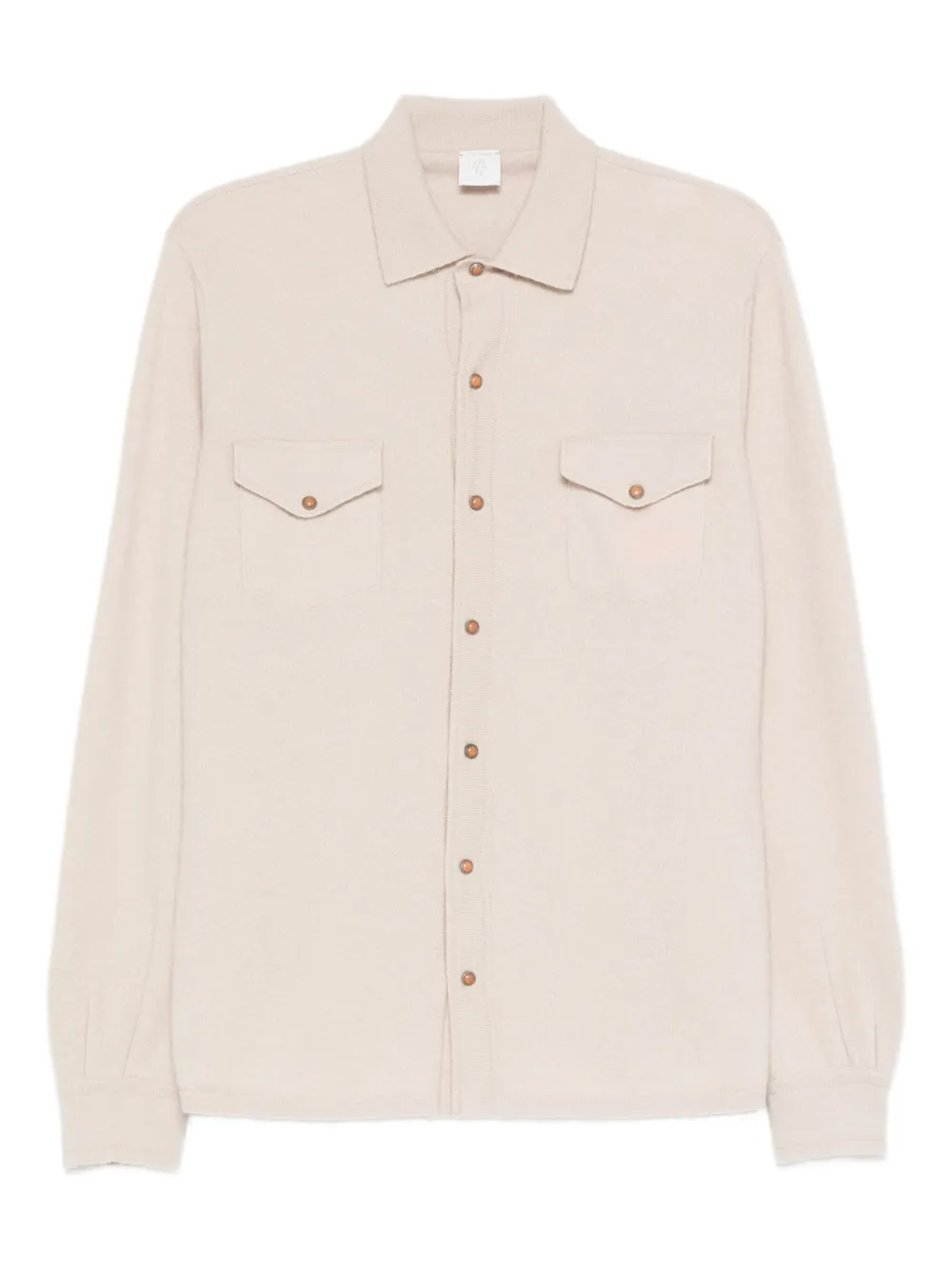 Eleventy button-fastening pocket shirt Beige