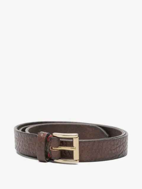 Eleventy leather buckle belt