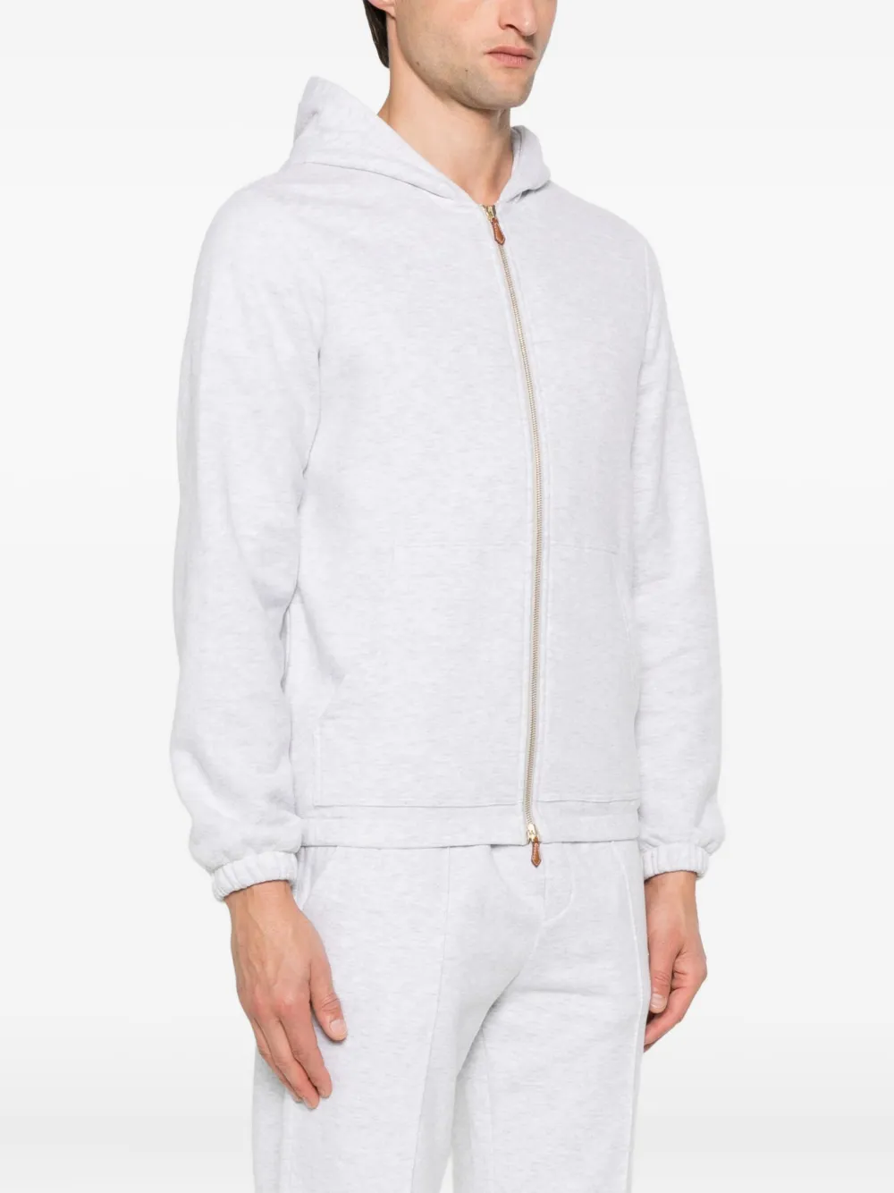 Eleventy Hoodie met rits Grijs