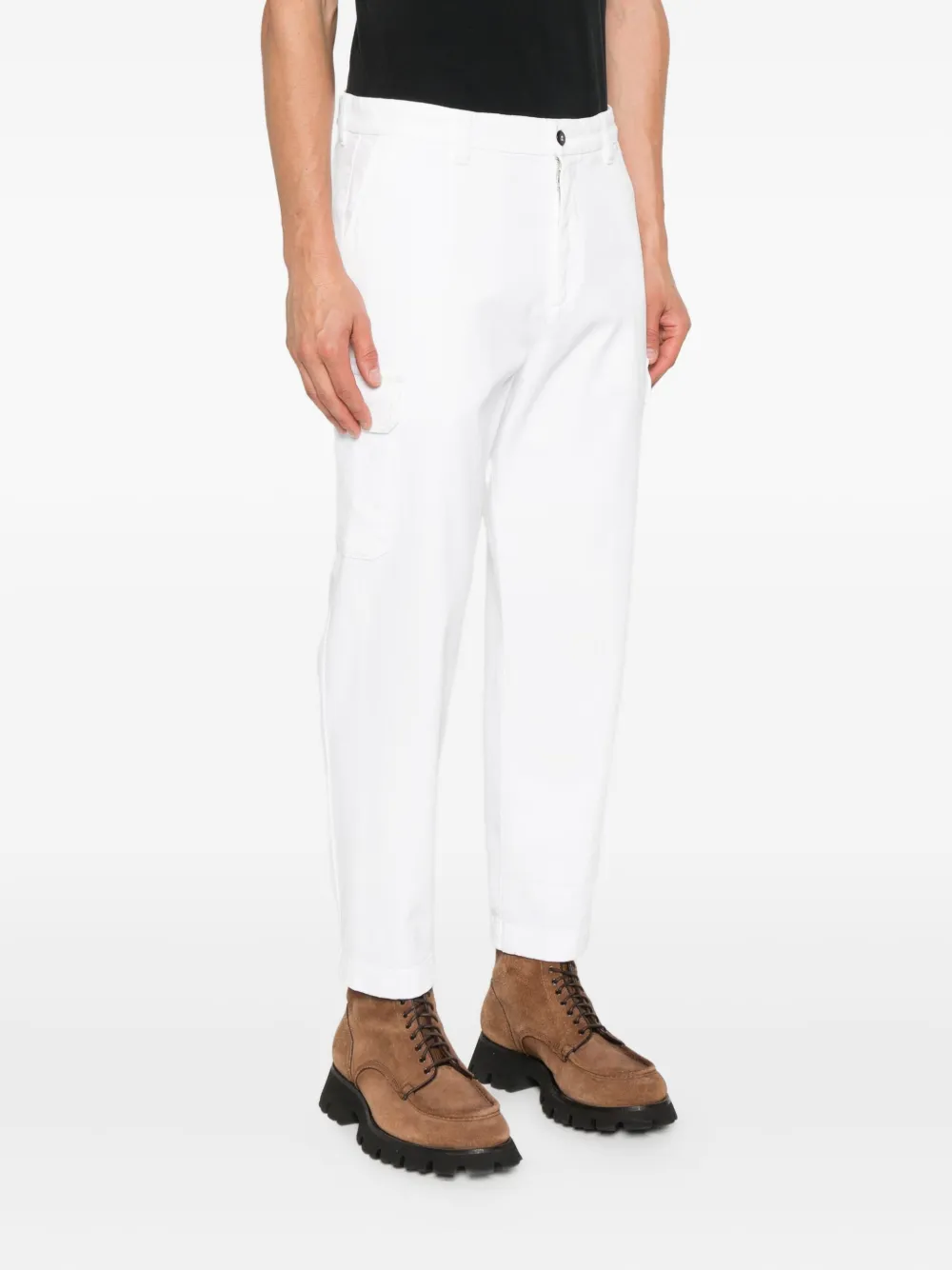Eleventy Broek met cargo zak Wit