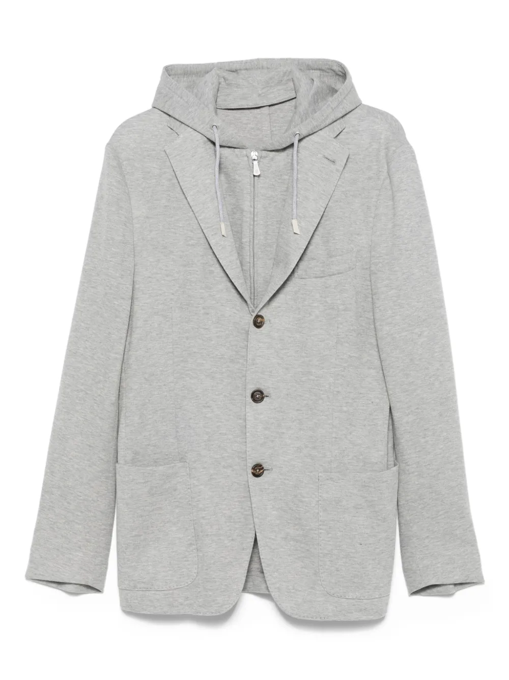 Eleventy blazer con botones y capucha | gris | Image 1