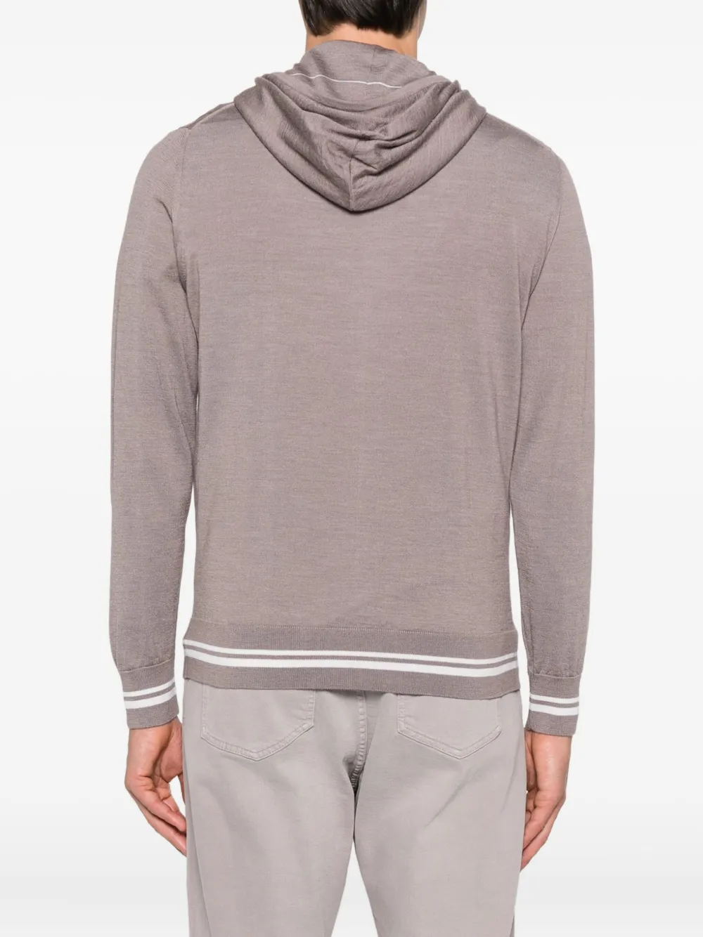 Eleventy Hoodie met rits Beige