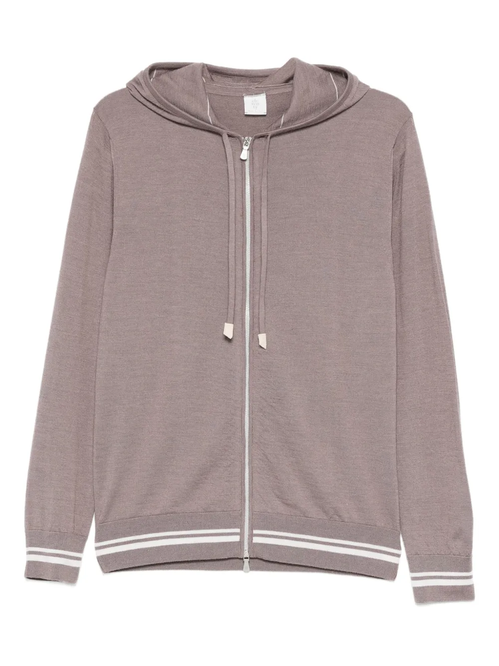 Eleventy Hoodie met rits Beige