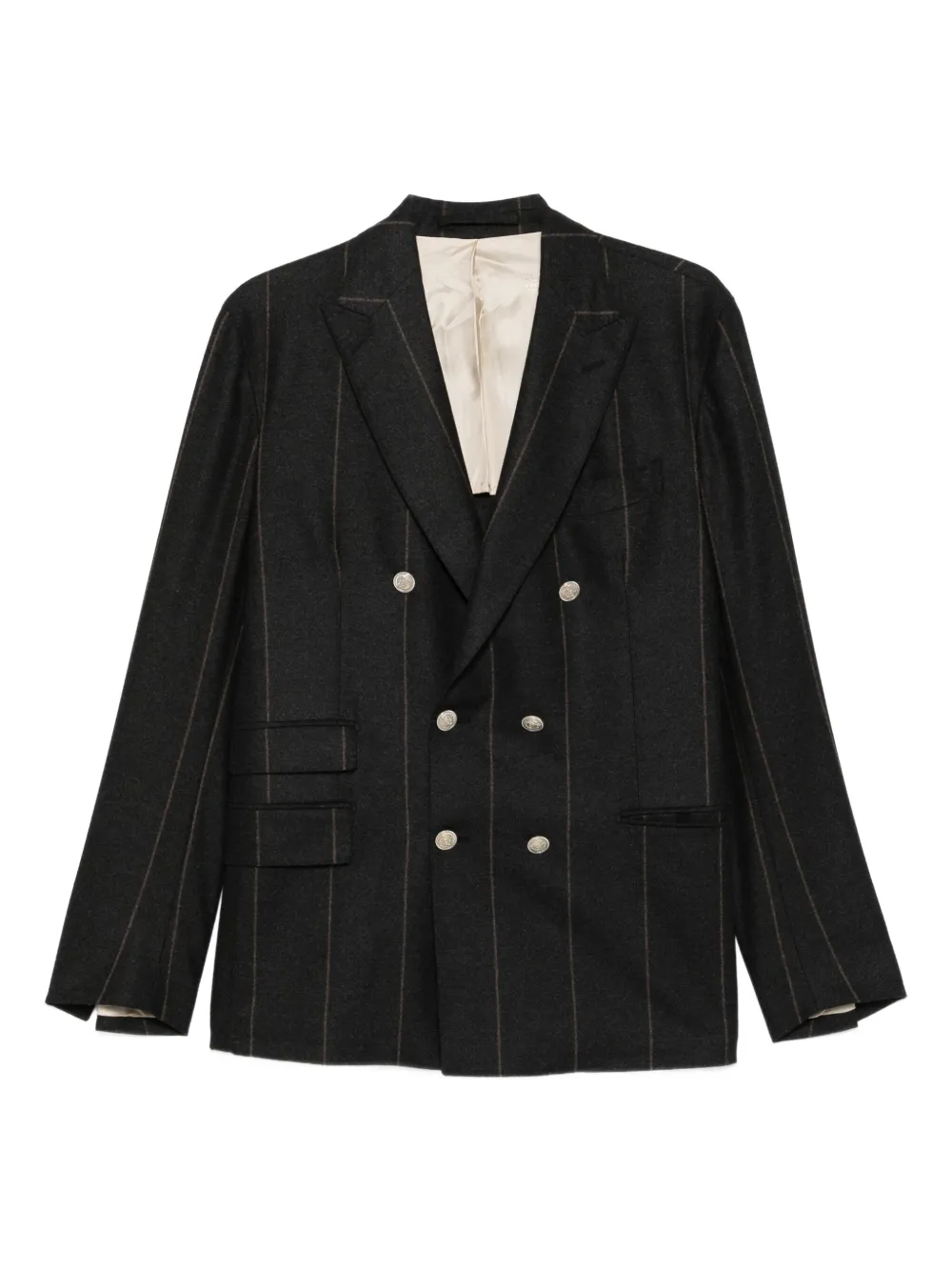 Eleventy pinstripe double-breasted suit | Black | Image 1