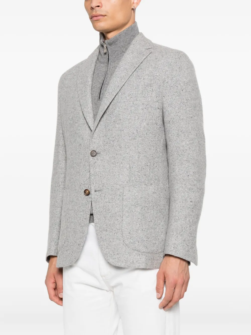 Eleventy Blazer met enkele rij knopen Grijs