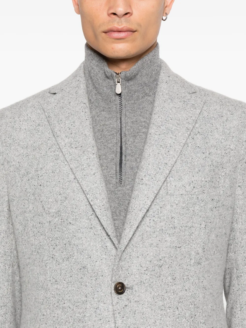 Eleventy Blazer met enkele rij knopen Grijs