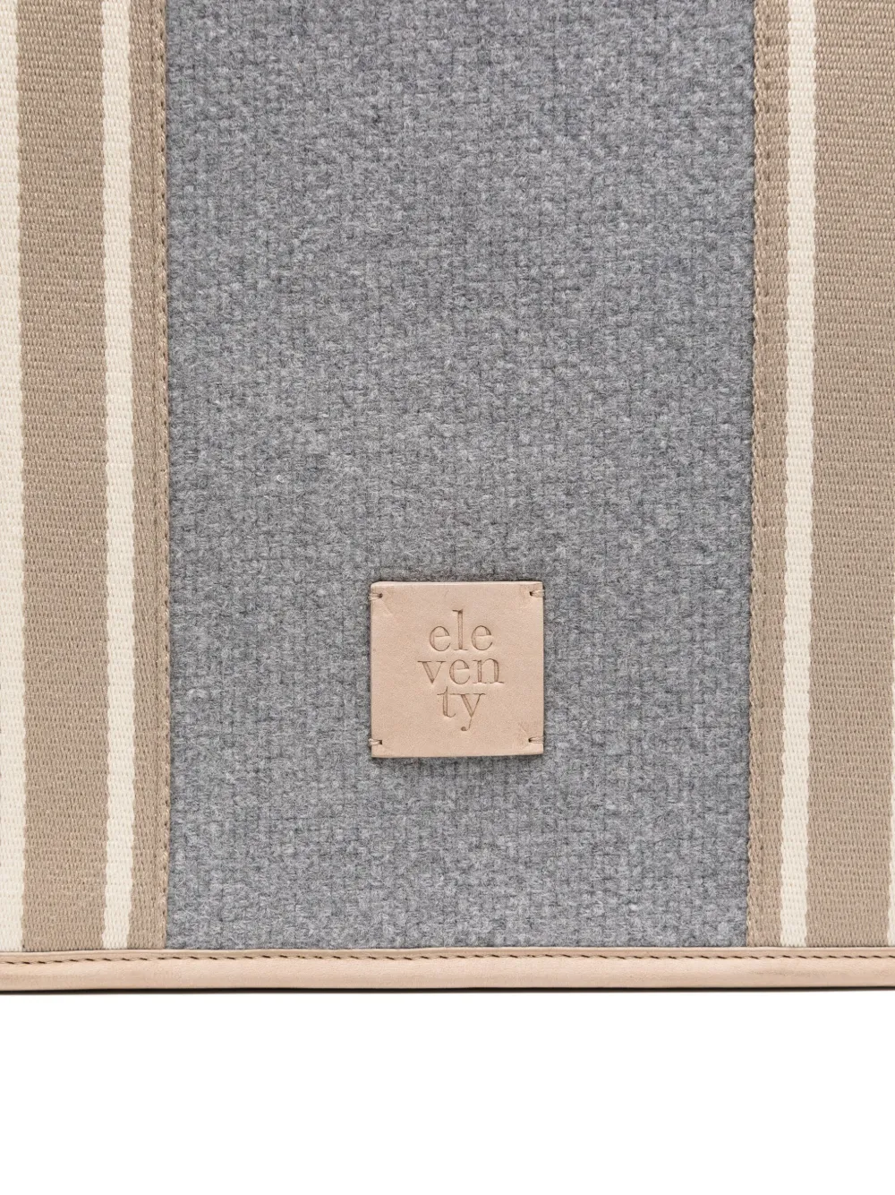  Eleventy Stripe-detail Laptop Bag - Grey 