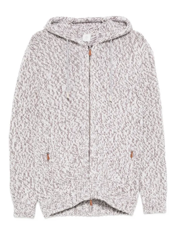 Eleventy Zip-up Hoodie in Purple