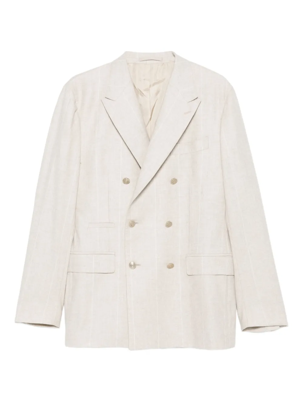 Eleventy double-breasted striped blazer | Neutrals | Image 1