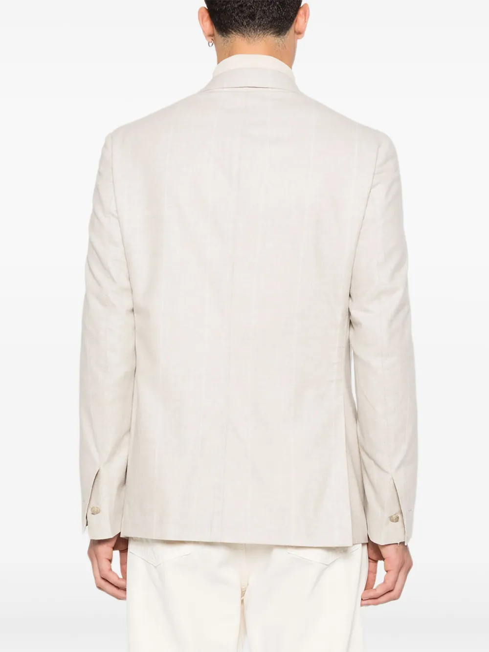 Eleventy Gestreepte blazer Beige