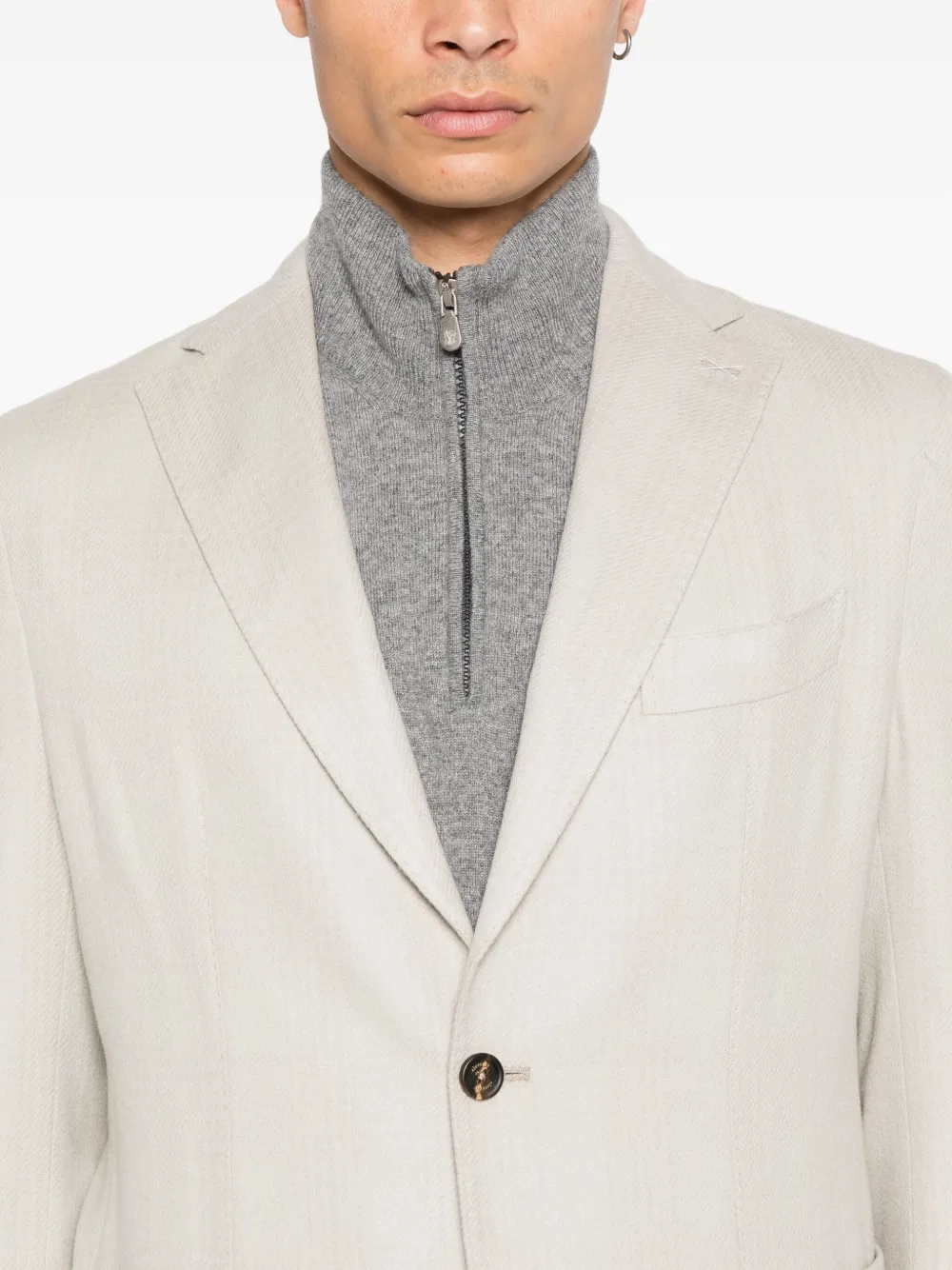 Eleventy Blazer met enkele rij knopen Groen
