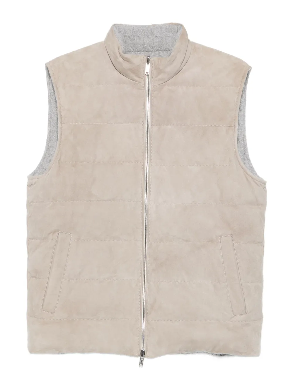 Eleventy gilet en daim à design matelassé | gris | Image 1