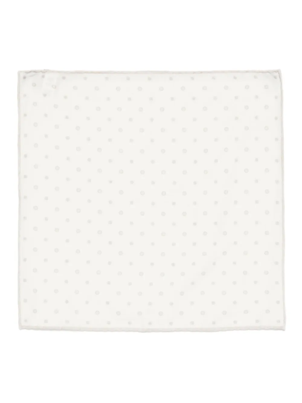 Eleventy carré de poche à motif à pois | blanc | Image 1