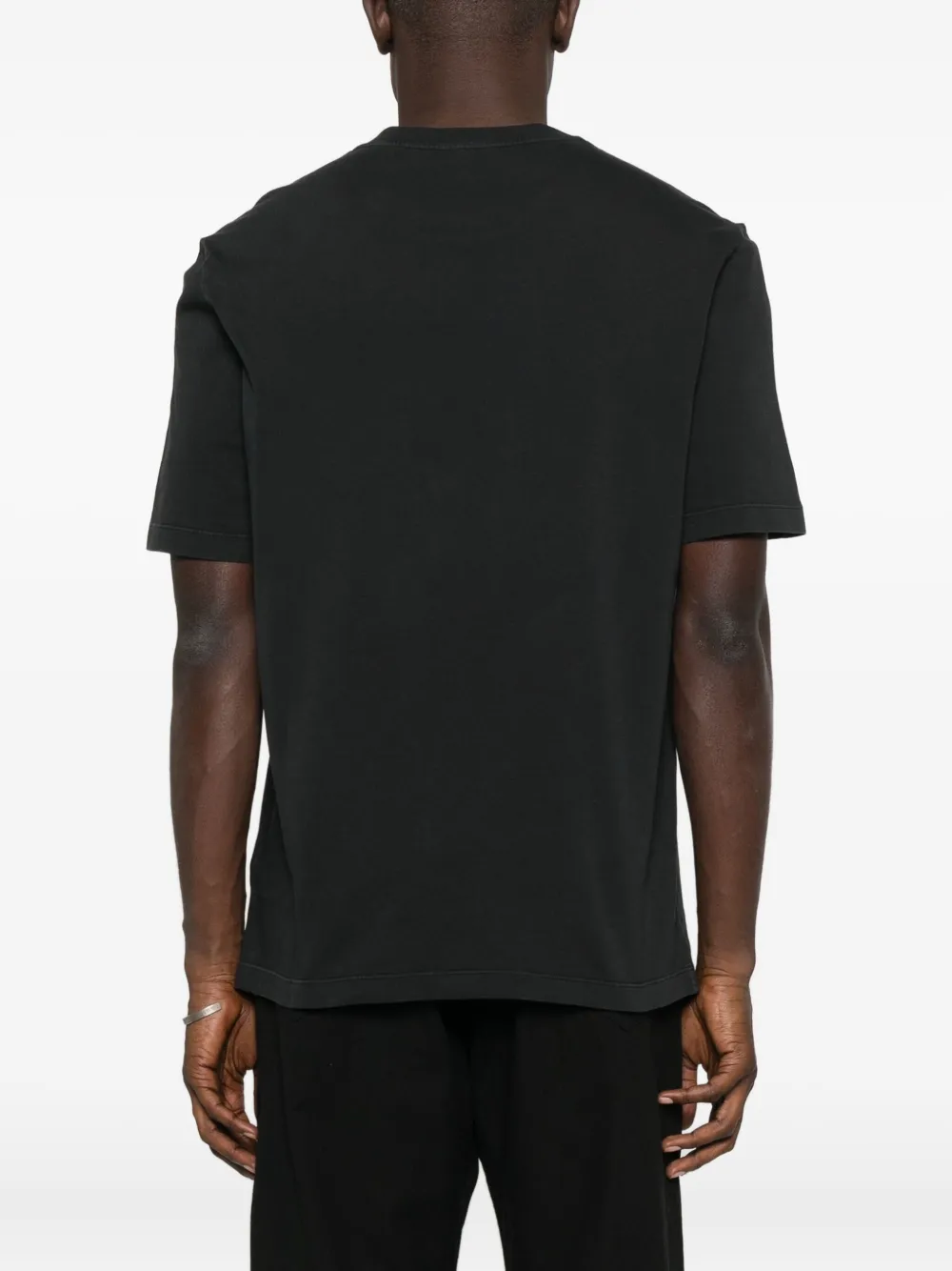 Versace Re-edition Panther Printed Cotton-jersey T-shirt In Black