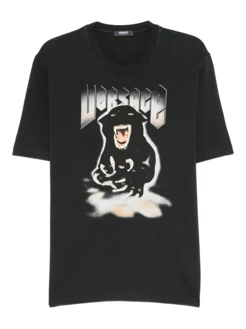 Versace panther print jersey t-shirt
