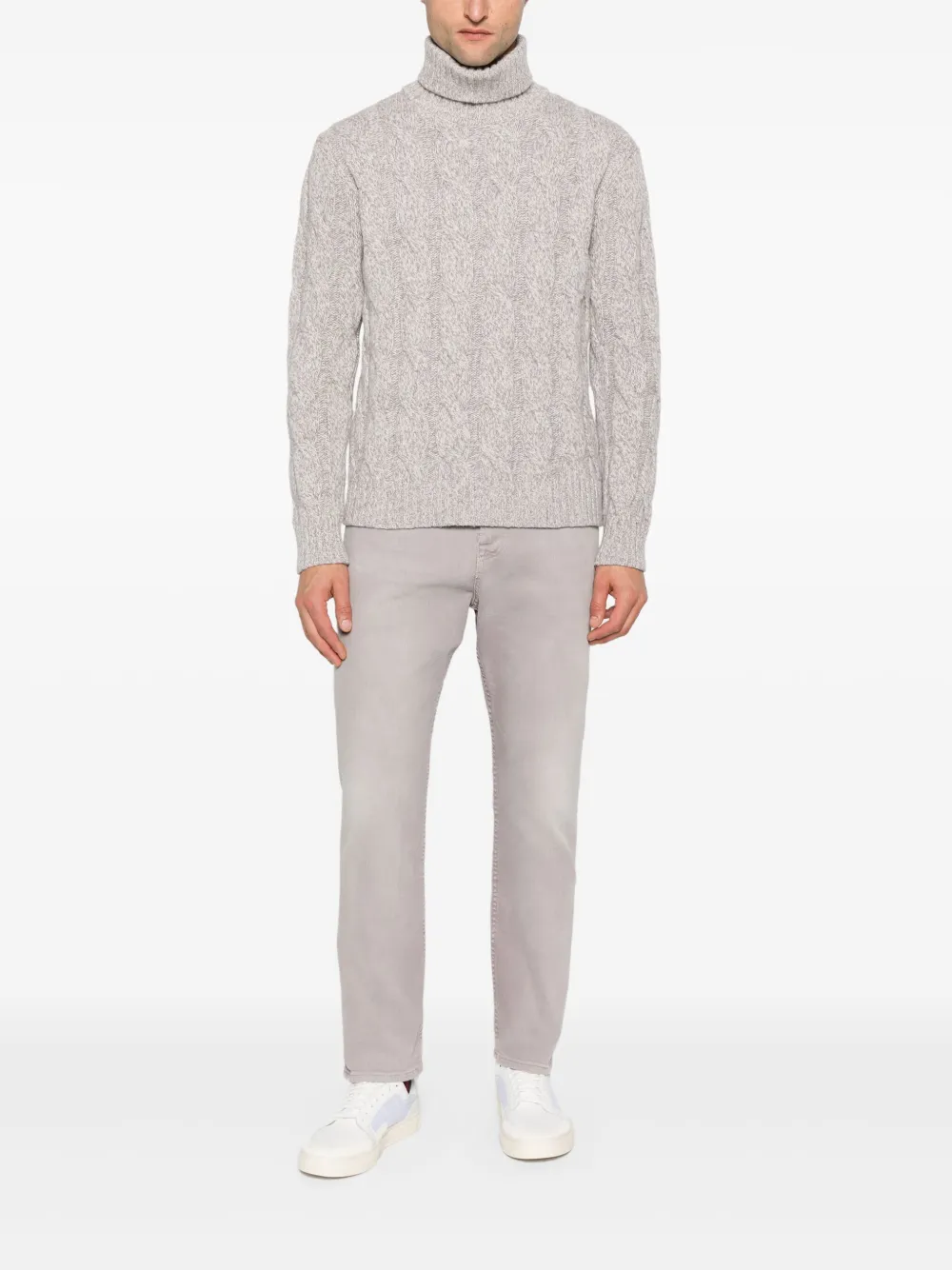 Eleventy turtleneck cable-knit sweater | Knitted Sweaters | Image 2