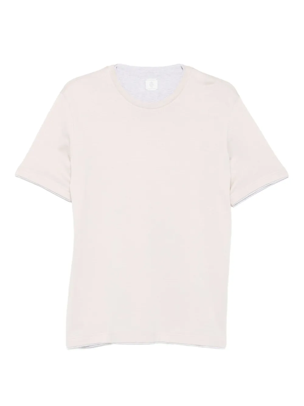 Eleventy Katoenen T-shirt met ronde hals Beige