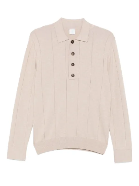 Eleventy ribbed polo shirt