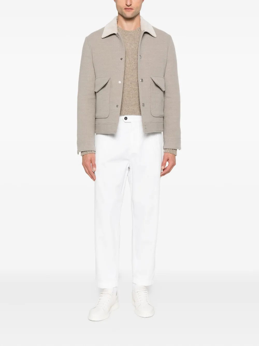 Eleventy corduroy-collar wool jacket | Shirt Jackets | Image 2