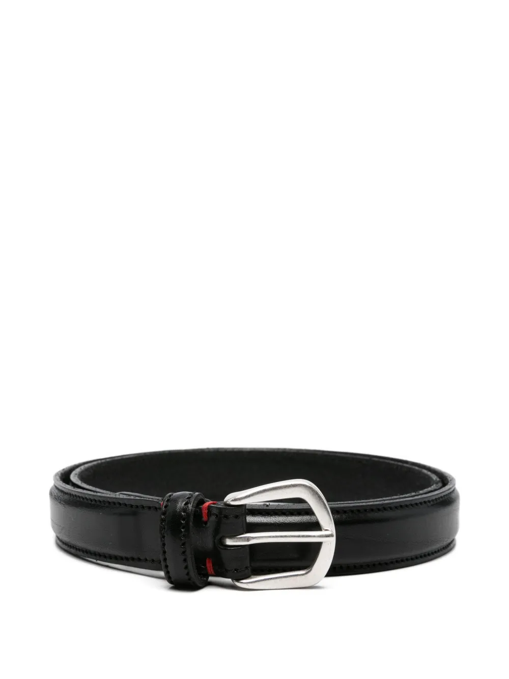Eleventy ceinture en cuir à détails de coutures | noir | Image 1