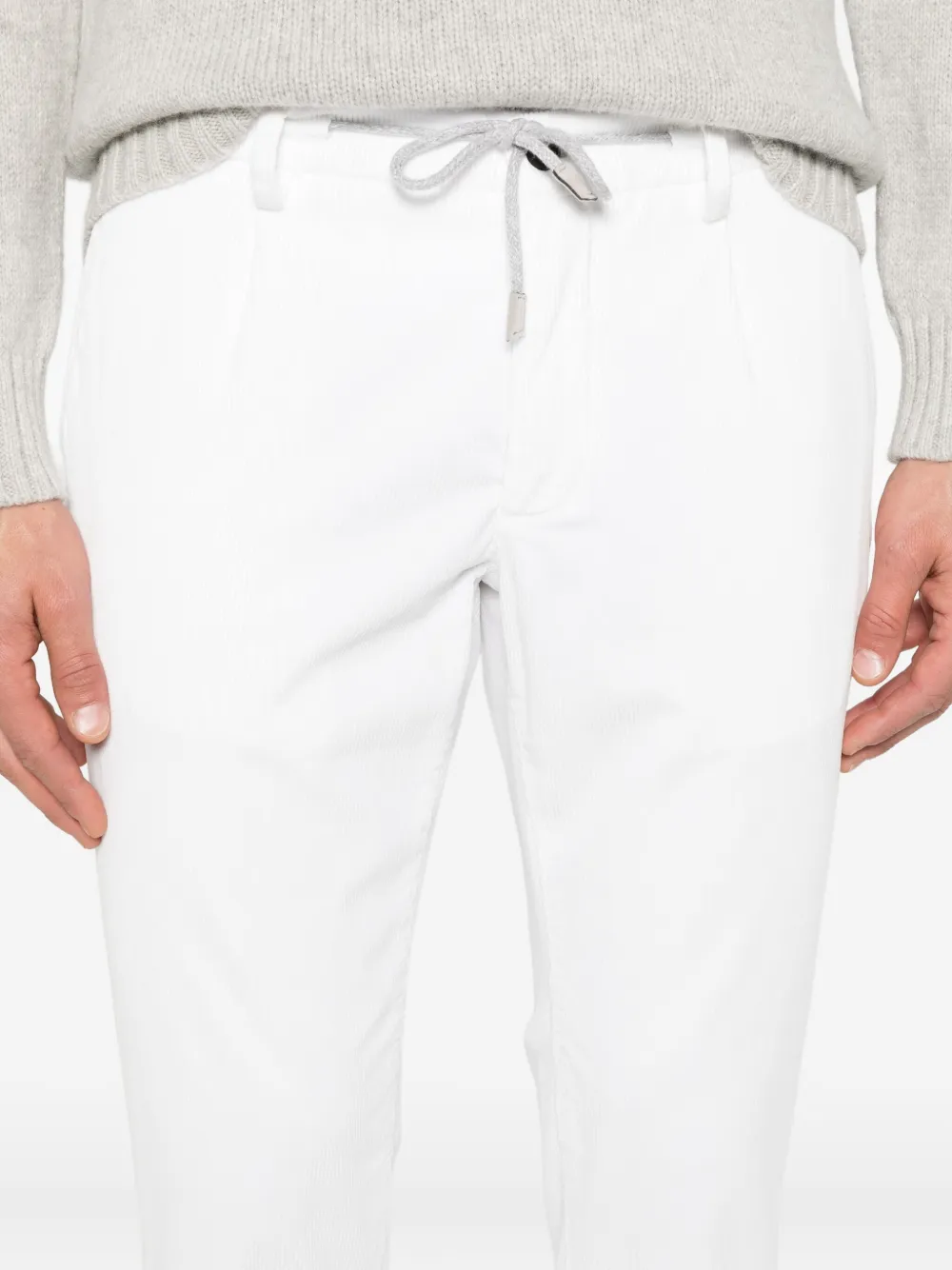 Eleventy Broek met trekkoord Wit