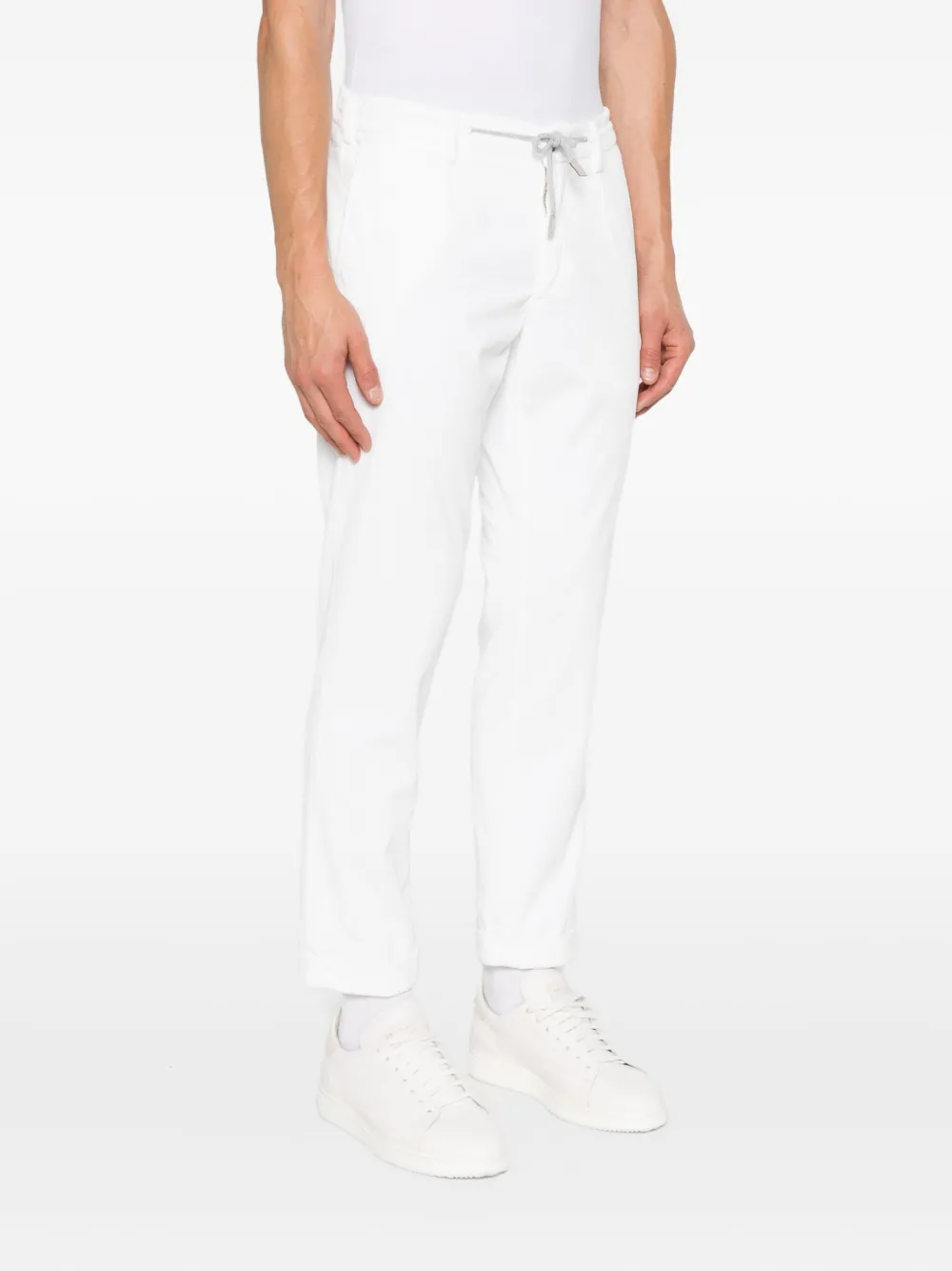 Eleventy Broek met trekkoord Wit