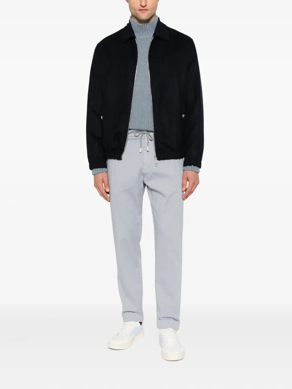 Eleventy pleat-detail drawstring trousers | Tapered Pants | Image 2