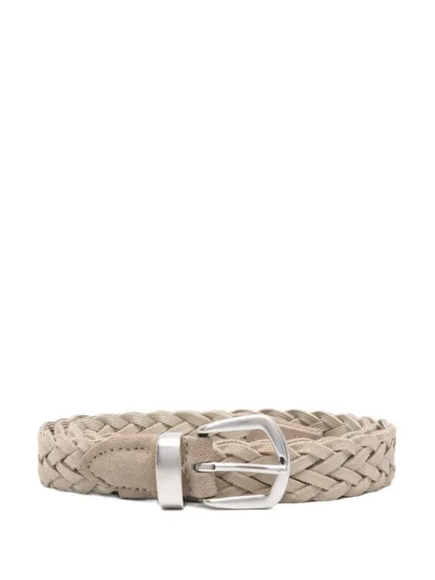 Eleventy braided suede belt