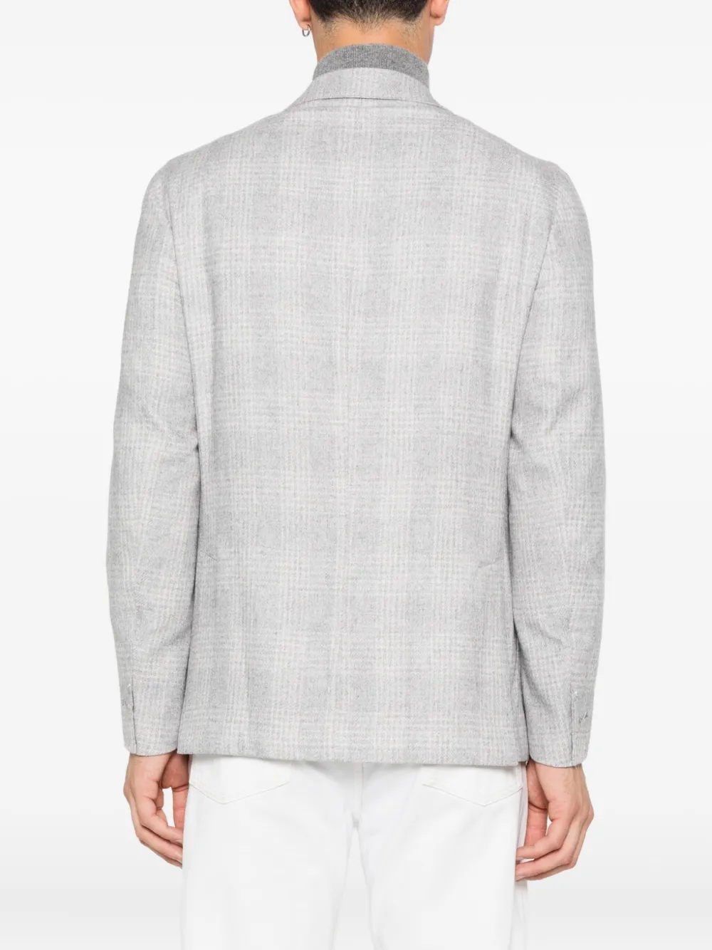 Eleventy Geruite blazer Grijs