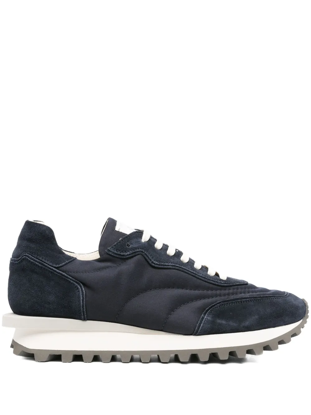 Eleventy leather lace-up trainers | Blue | Image 1