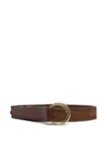 Eleventy leather ring-buckle belt - Brown