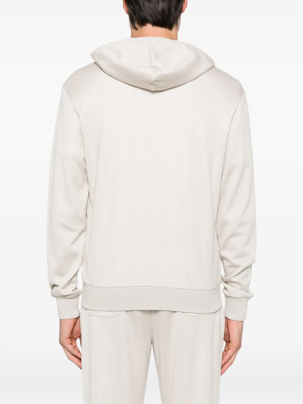 Eleventy Hoodie met rits Beige