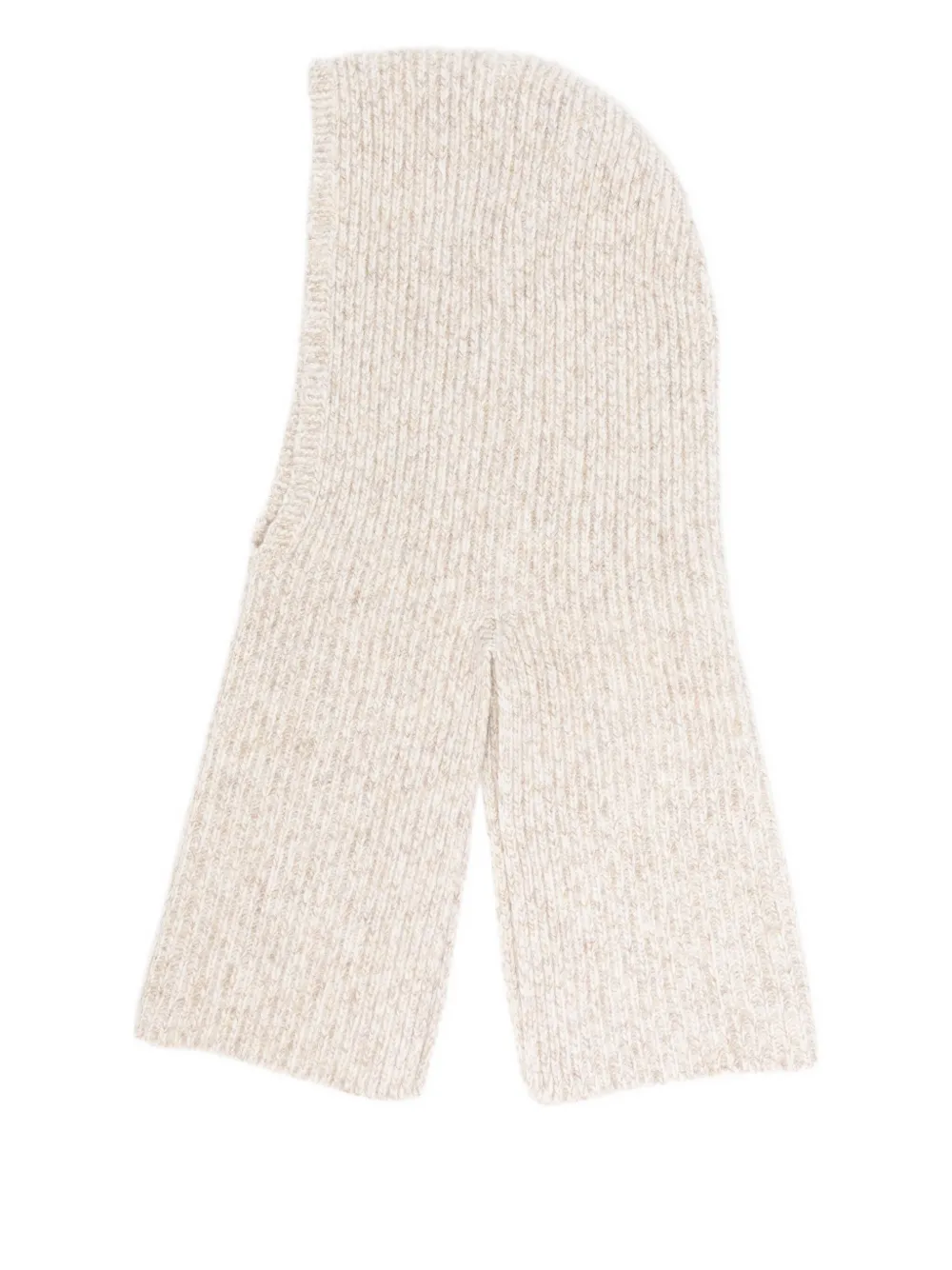 Eleventy ribbed wool balaclava | Neutrals | Image 1