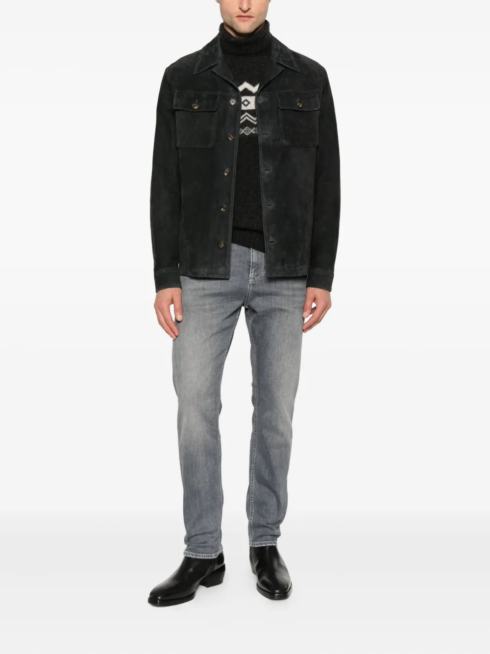 Eleventy buttoned flap-pockets jacket | Leather Jackets | Image 2