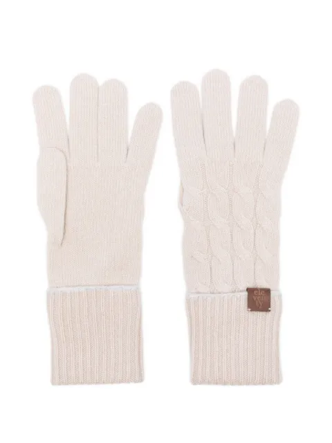 Eleventy cable-knit cashmere gloves