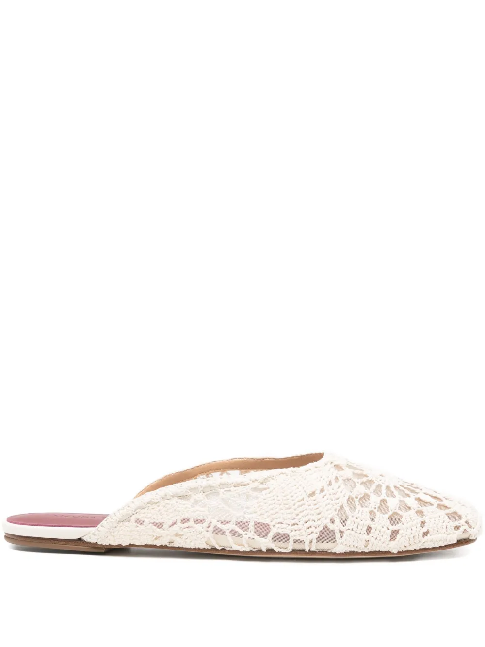 Magda Butrym crochet-lace mules Beige