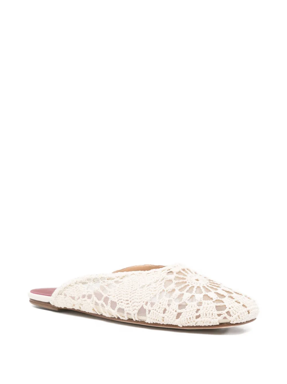 Magda Butrym crochet-lace mules Beige