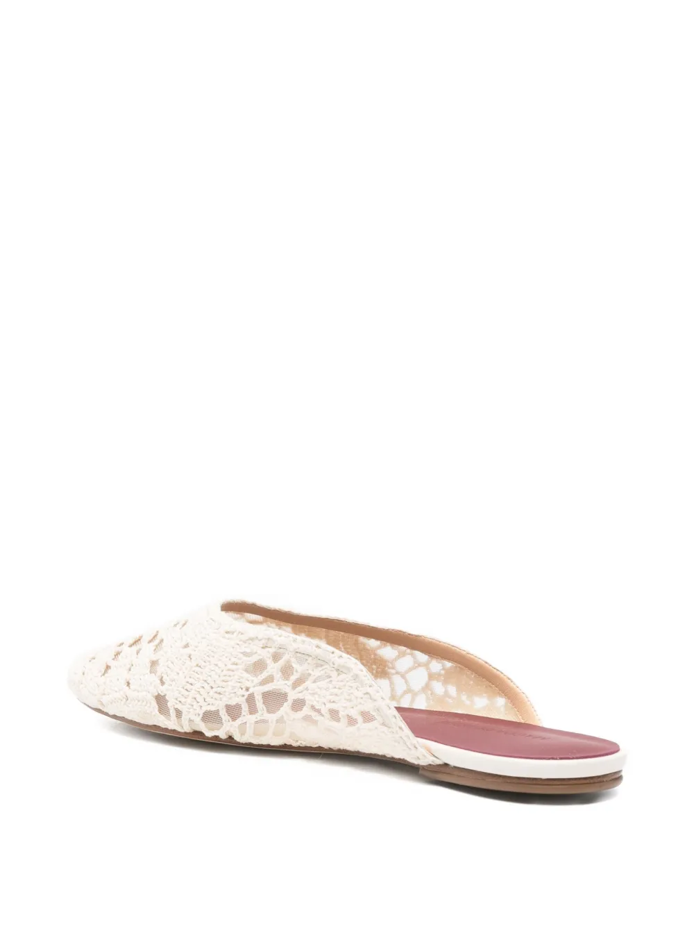 Magda Butrym crochet-lace mules Beige