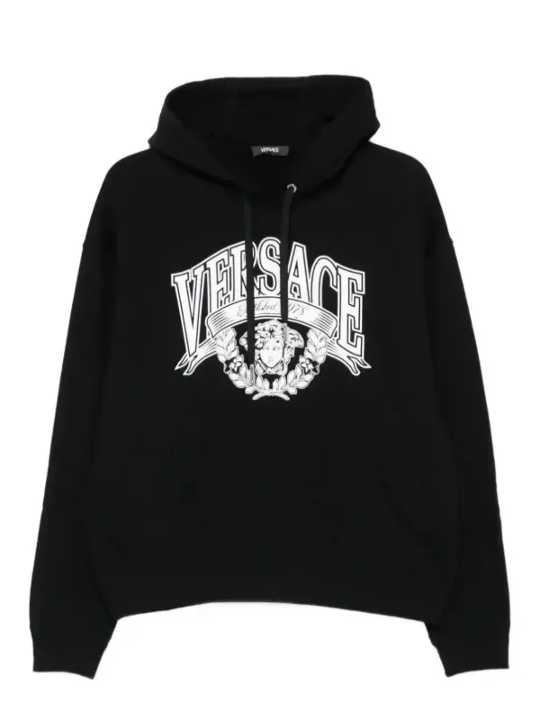 Versace Medusa-print Hoodie Black FARFETCH IN