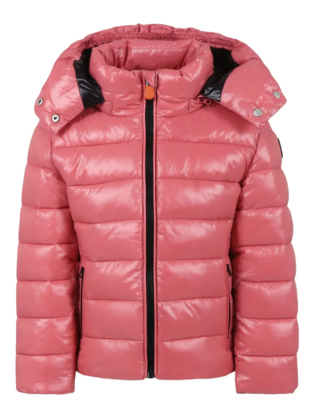 Save The Duck Kids' Hooded Quilted Jacket In Red