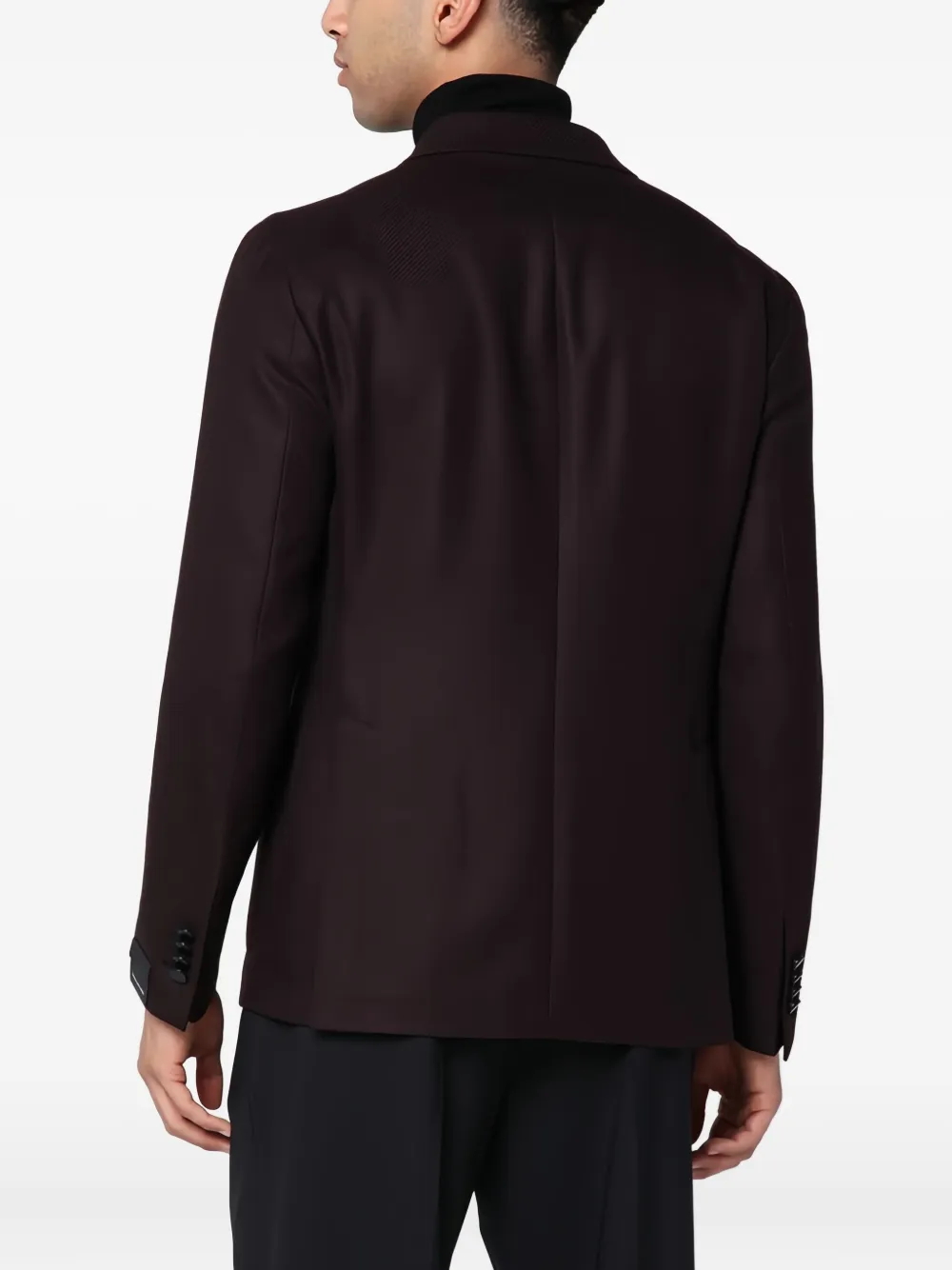 Tagliatore Burgundy Pattern Single-breasted Jacket With Front Pockets In Burgundy