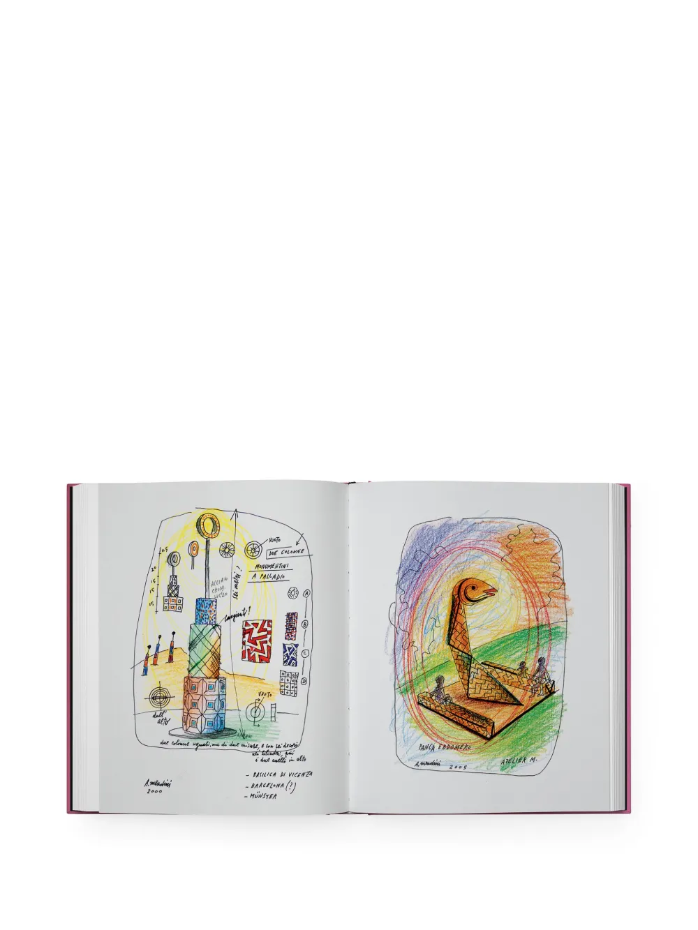  Phaidon Press Alessandro Mendini: Imagination Takes Command Book - Pink 