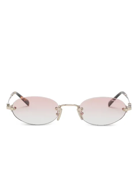 Miu Miu Eyewear rimless oval-frame sunglasses