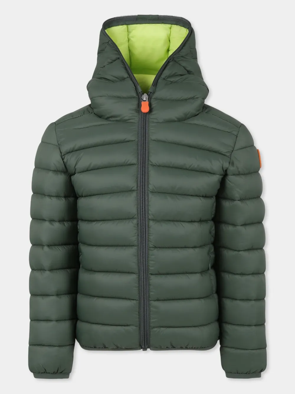 Save The Duck Kids hooded quilted jacket | verde | Image 1
