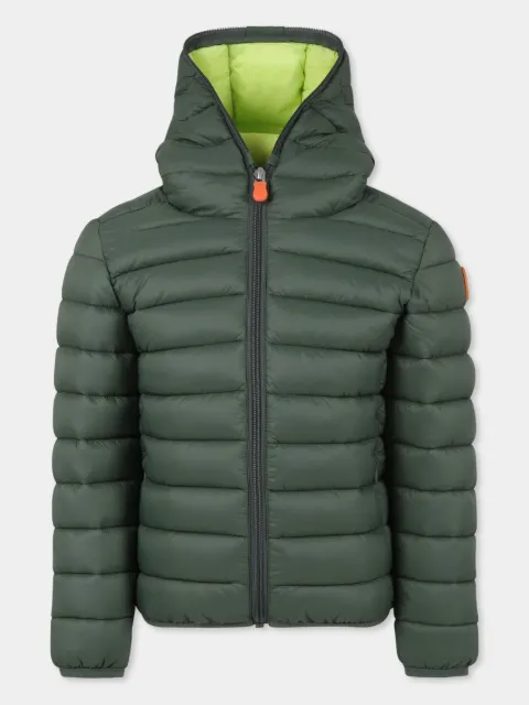 Save The Duck Kids hooded quilted jacket