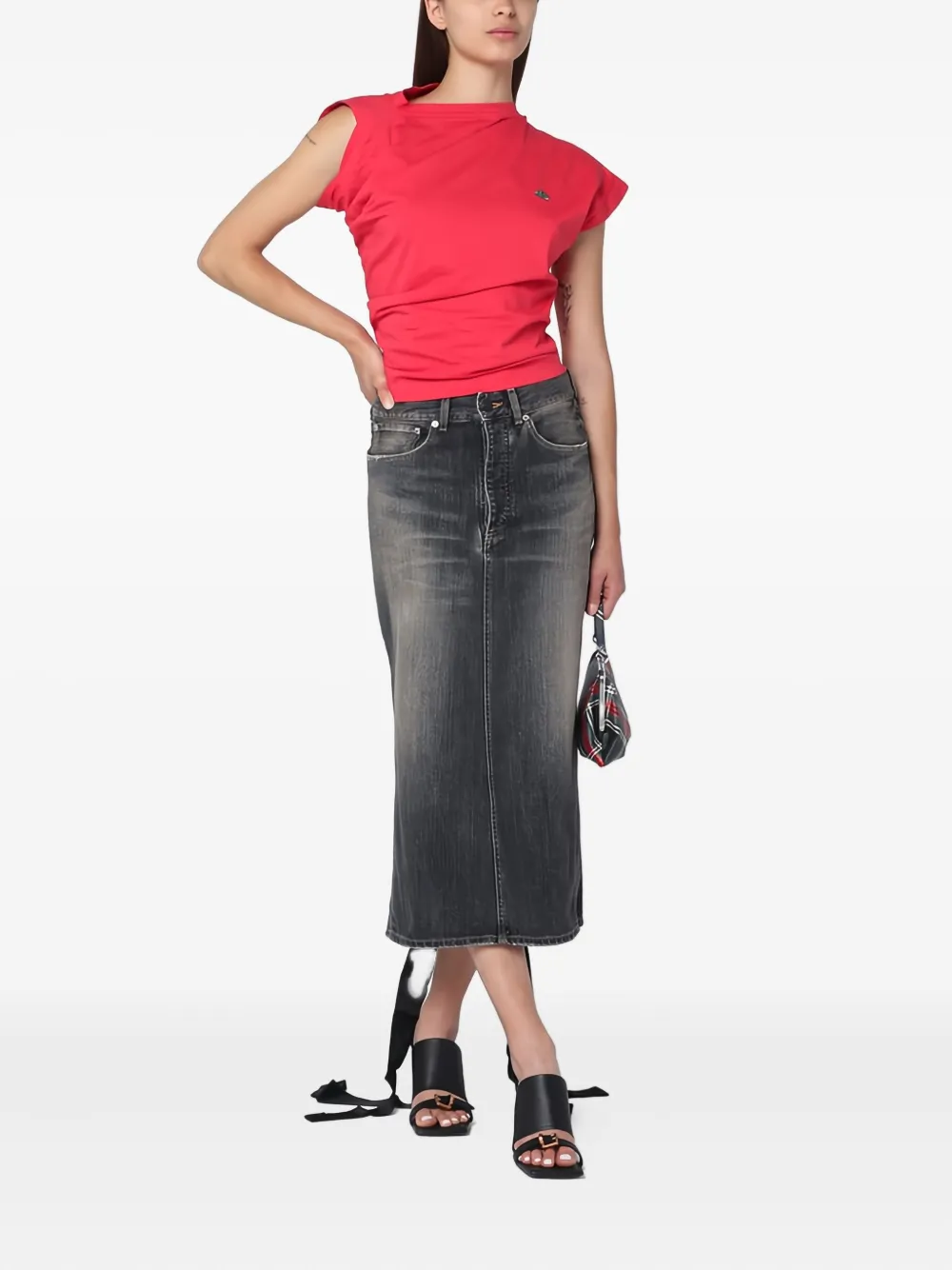 Vivienne Westwood T-shirt met geborduurd logo Rood